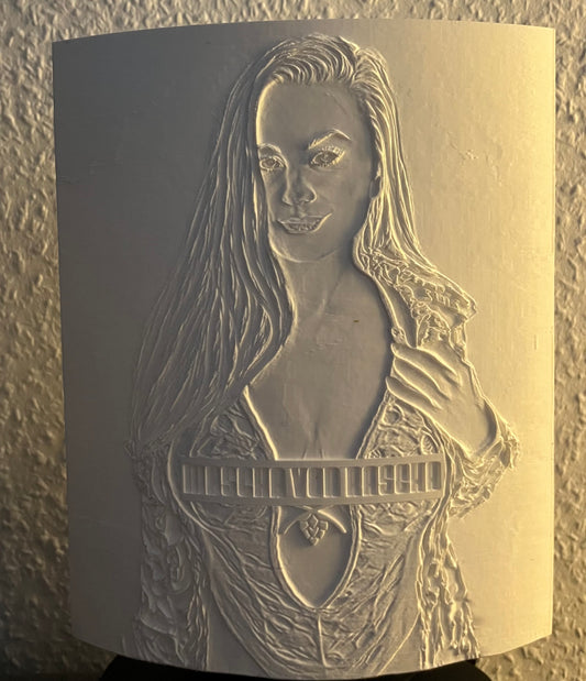 Artistic 3D printed wall lamp with lithophane by Mascha von Rascha