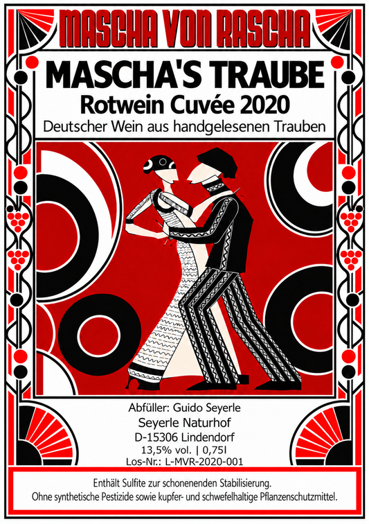0,75 l Mascha’s Traube – Rotwein-Cuvée 2020 | Trocken | Mascha von Rascha 🍇