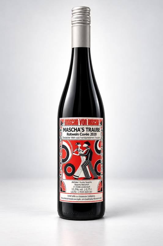 0,75 l Mascha’s Traube – Rotwein-Cuvée 2020 | Trocken | Mascha von Rascha 🍇